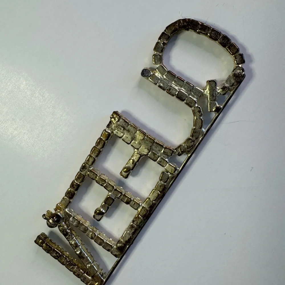 Queen Rhinestone Pin (back missing) - Picture 3 of 4